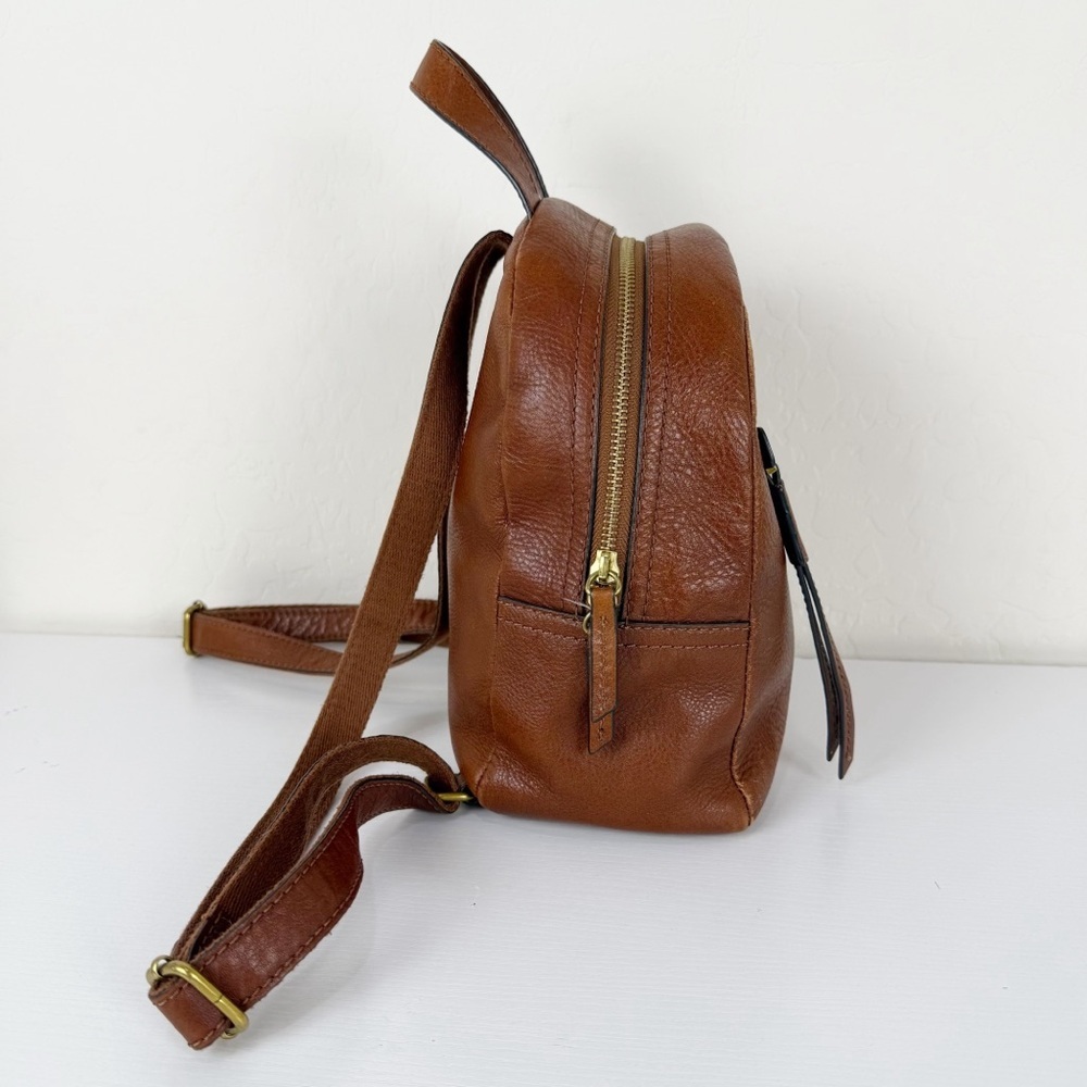 Fossil Brown Leather Cowhide Backpack - Picture 4 of 15